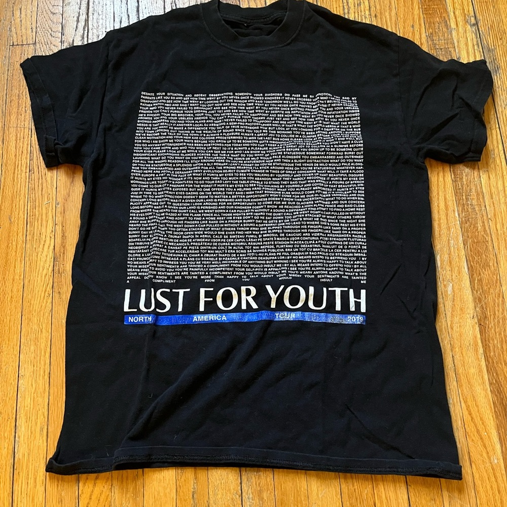 Lust for youth North American tour shirt